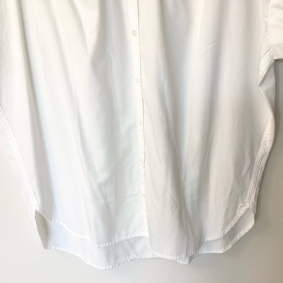 NWT Madewell Short Sleeve Button Front Central Shirt G0212 - White - S - Picture 4 of 10
